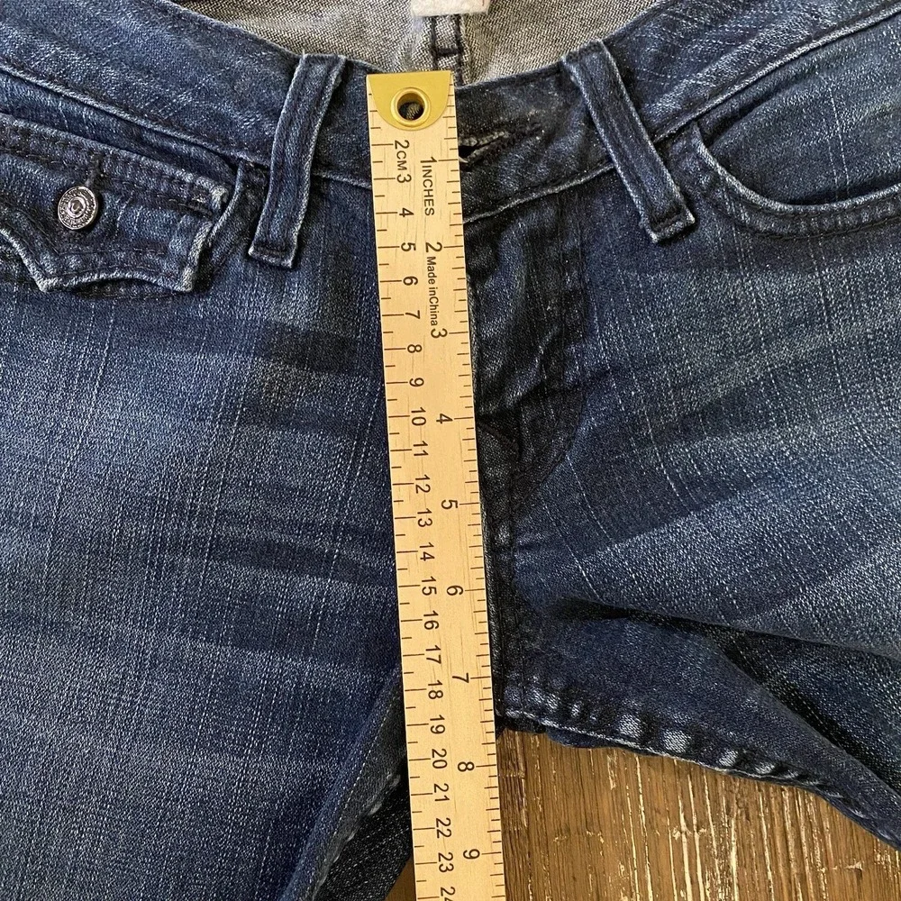 True Religion BILLY SUPER T World Tour Jeans Womens 28x32 Dark Wash USA READ - Picture 6 of 13